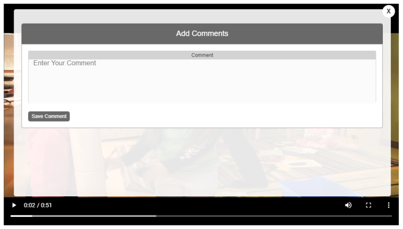 Add comments dialog