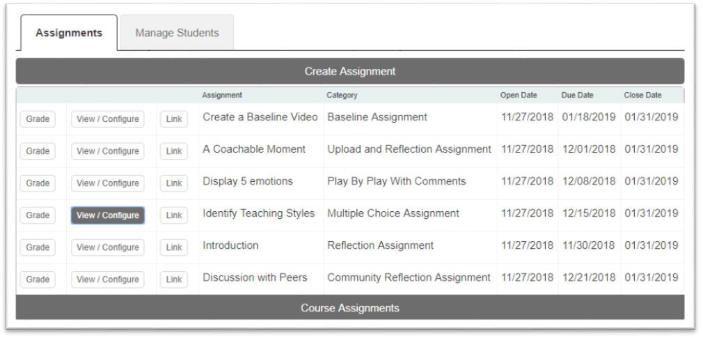 View Assignments