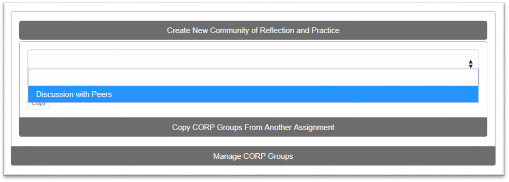 Copy CoRP Groups To Another Assignment