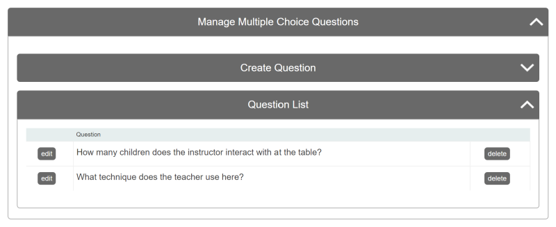 Manage Multiple Choice